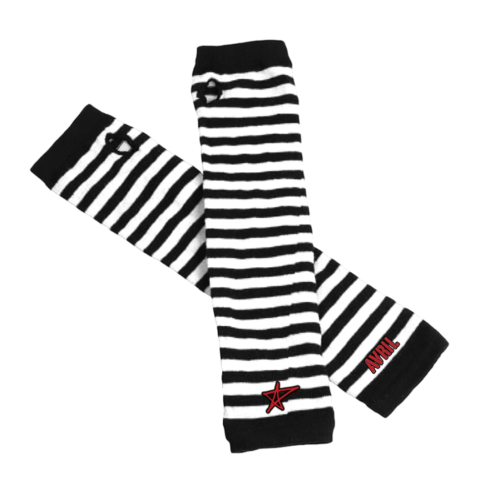 STRIPED ARM WARMERS