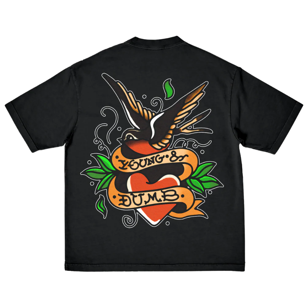 Young & Dumb Tattoo T-Shirt - Image 2